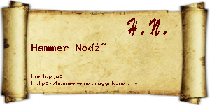 Hammer Noé névjegykártya